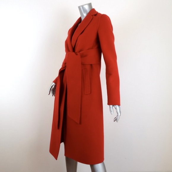 Bottega Veneta Cashmere Coat Terracotta Size 40 - Picture 3 of 8